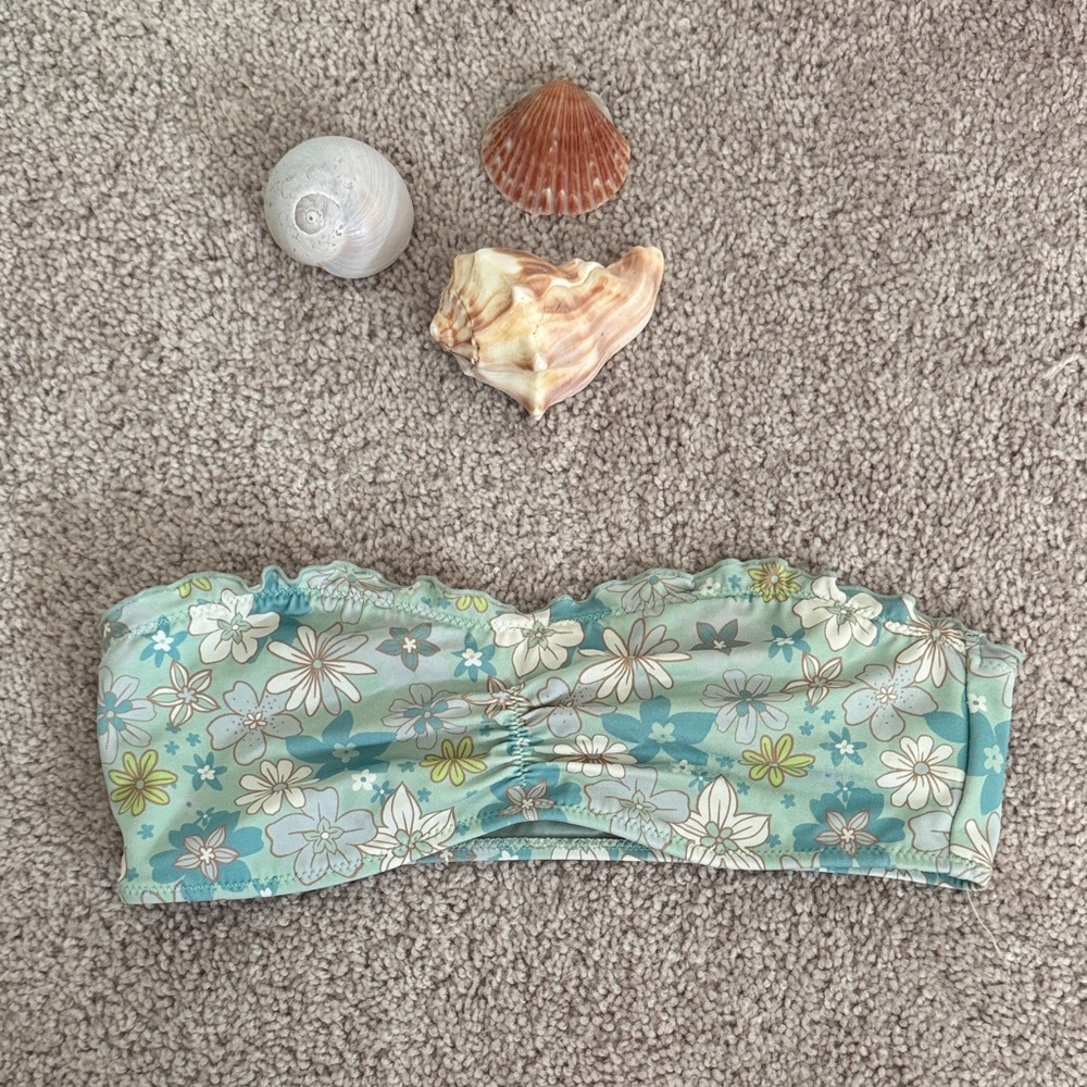 Pacsun Floral Bandeau Bikini Top